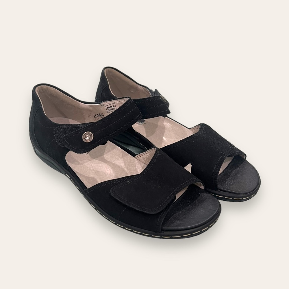 Waldläufer Hilena Black Sandal Size 8/9